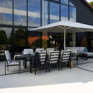 Mesa de comedor extensible de aluminio Athena