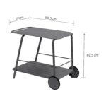 carrito idaho gris medidas