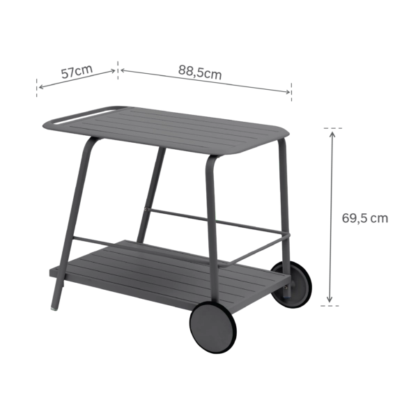 carrito idaho gris medidas