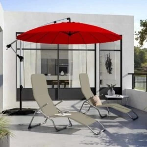 Sombrilla Lateral Sinae 290 cms Roja