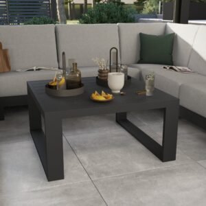 Mesa de centro cuadrada Athena antracita