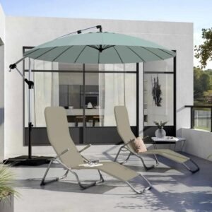 Sombrilla lateral  Sinae 284x284, azul claro