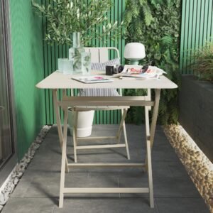 Mesa plegable Idaho 2 puestos beige