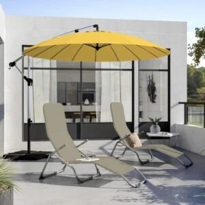 Sombrilla Lateral Sinae 290 cms Amarilla