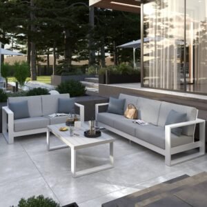 Mesa de centro rectangular Athena blanca