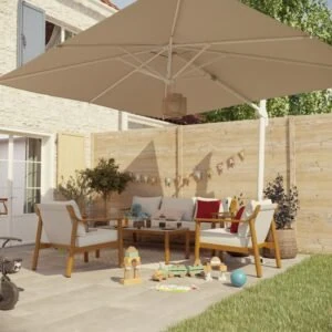 Sombrilla lateral Aura 290x390 Taupe