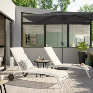 Sombrilla Central Avea 300x200 Gris