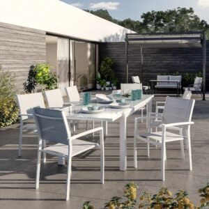 Mesa comedor Lyra II 8/10 puestos Blanca