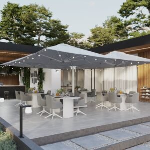 Sombrillas Cuádruple Sombra 620x620 Gris