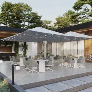 Sombrillas Cuádruple Sombra 620x620 Gris