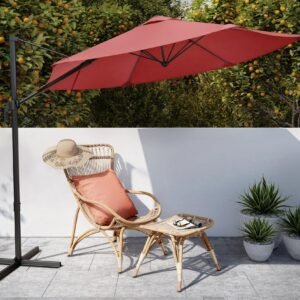 Sombrilla lateral Avea 289x289, rojo