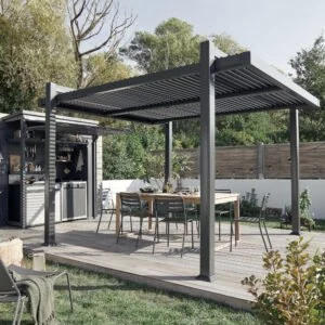 Pérgola Persea 320X360 Gris Oscuro