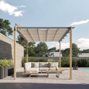 Pérgola  Omega  285x400 simil madera