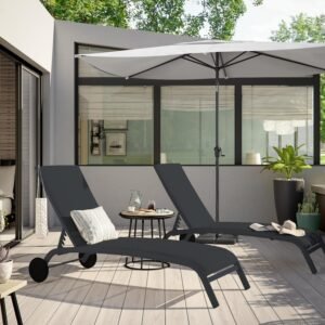 Sombrilla  central Avea 300x200, blanca