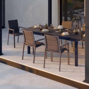 Mesa comedor Odyssea II 6-8 puesto Antracita
