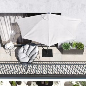 Sombrilla de Balcón Arkea 270x135 Blanca