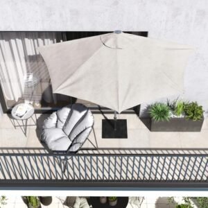 Sombrilla de balcón Arkea 270x135 Taupe