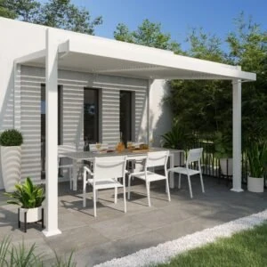 Pérgola Odyssea II  319x380 Blanca