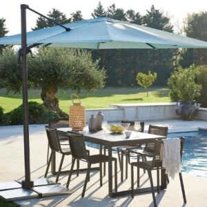 Sombrilla lateral Aura 286x286 Verde Salvia