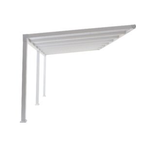 Pérgola Borea 300x419 blanca pared