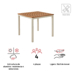 Mesa de comedor fija Oris