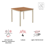 Silla comedor con apoyabrazos aluminio Oris