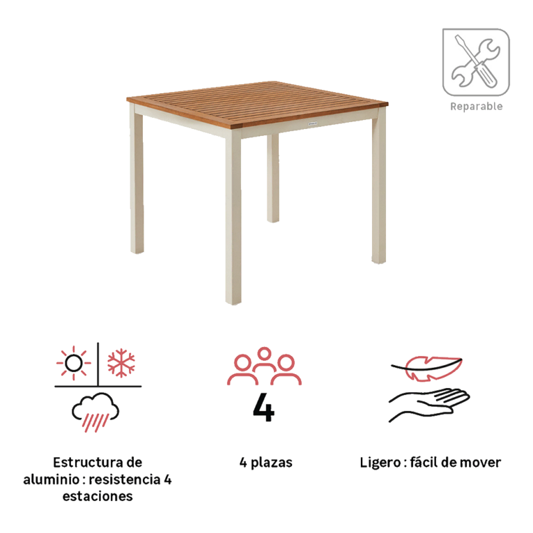 Mesa de comedor fija Oris