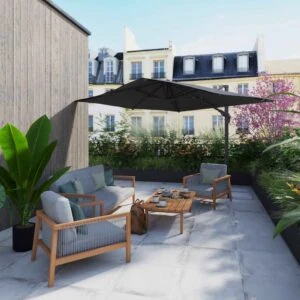 Sombrilla lateral aluminio led Sonora II