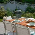 Silla comedor con apoyabrazos aluminio Oris