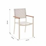 Silla comedor con apoyabrazos aluminio Oris