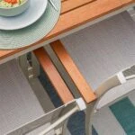 Silla comedor con apoyabrazos aluminio Oris