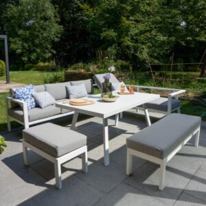 Juego de living comedor Naxos II Blanco