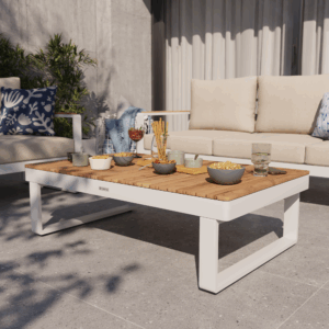 Mesa de centro Persea Blanca Rectangular
