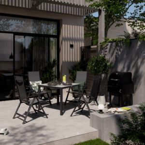 Mesa de comedor Lyra II 4 puestos Antracita