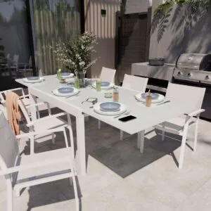 Mesa comedor Lyra II 4/10 Puestos Blanca