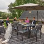 mesa lyra II ext 4-10p gris osc genteweb