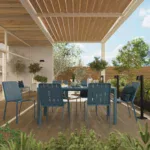 silla idaho azul agata con mesa 2