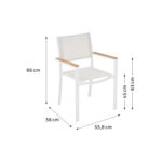 silla persea blanca medidas