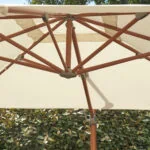 sombrilla agora teka blanca detalle