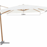 sombrilla agora teka blanca medidas