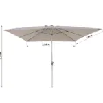 sombrilla aura 290x290 taupe medidas