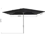 sombrilla aura II 290x290 gris medidas