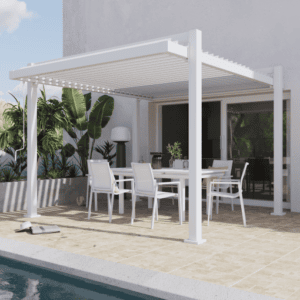 Pérgola Odyssea Full Clima 320x358.5 Blanca