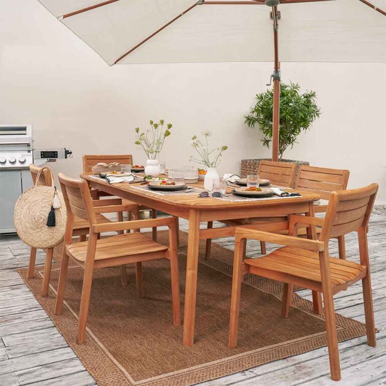 Dining armchair teak Aurora