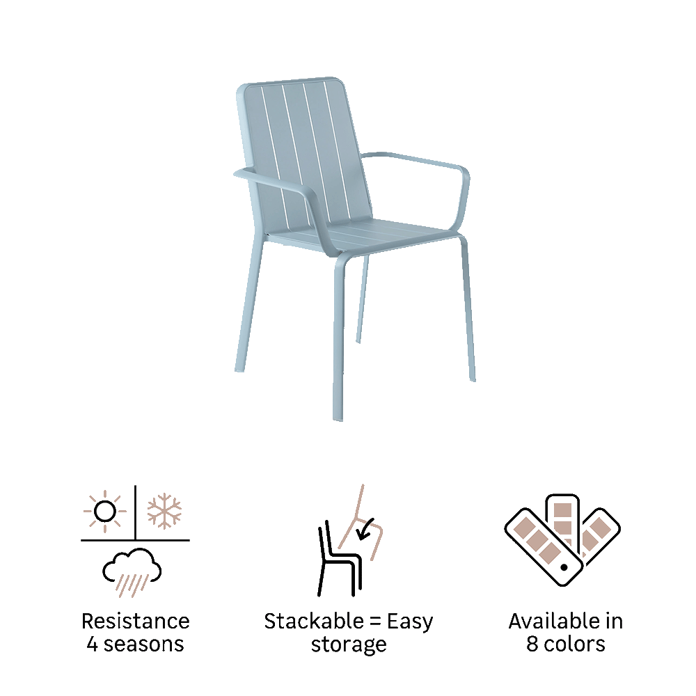 Dining armchair aluminum Idaho