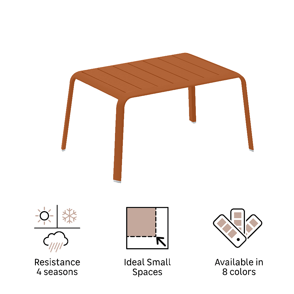 Side table aluminum Idaho orange