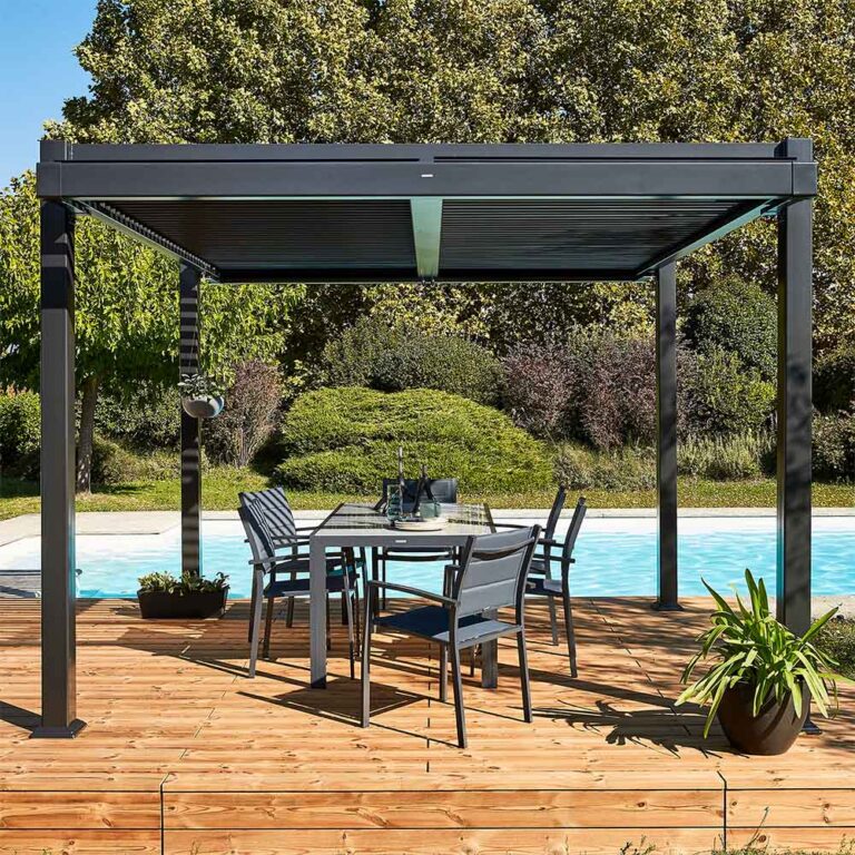 Pergola aluminum Persea dark grey