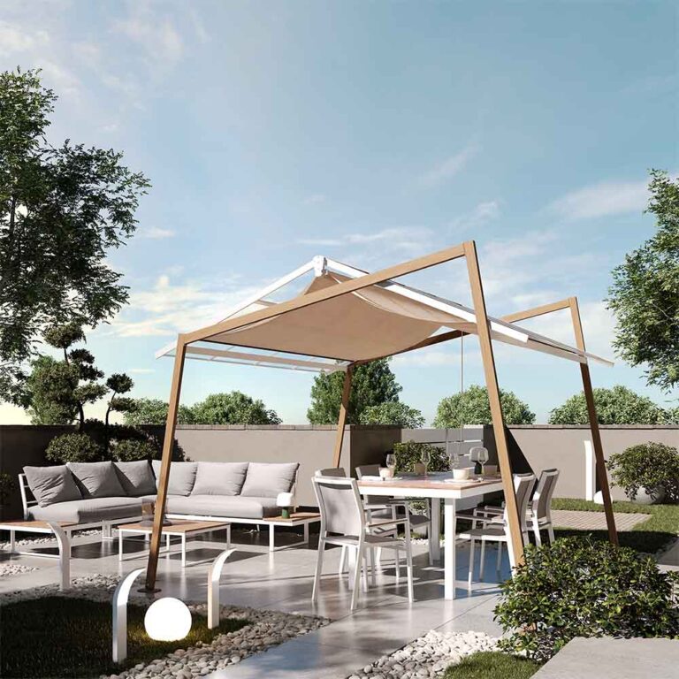 Gazebo steel Oxia 400x300 cm beige