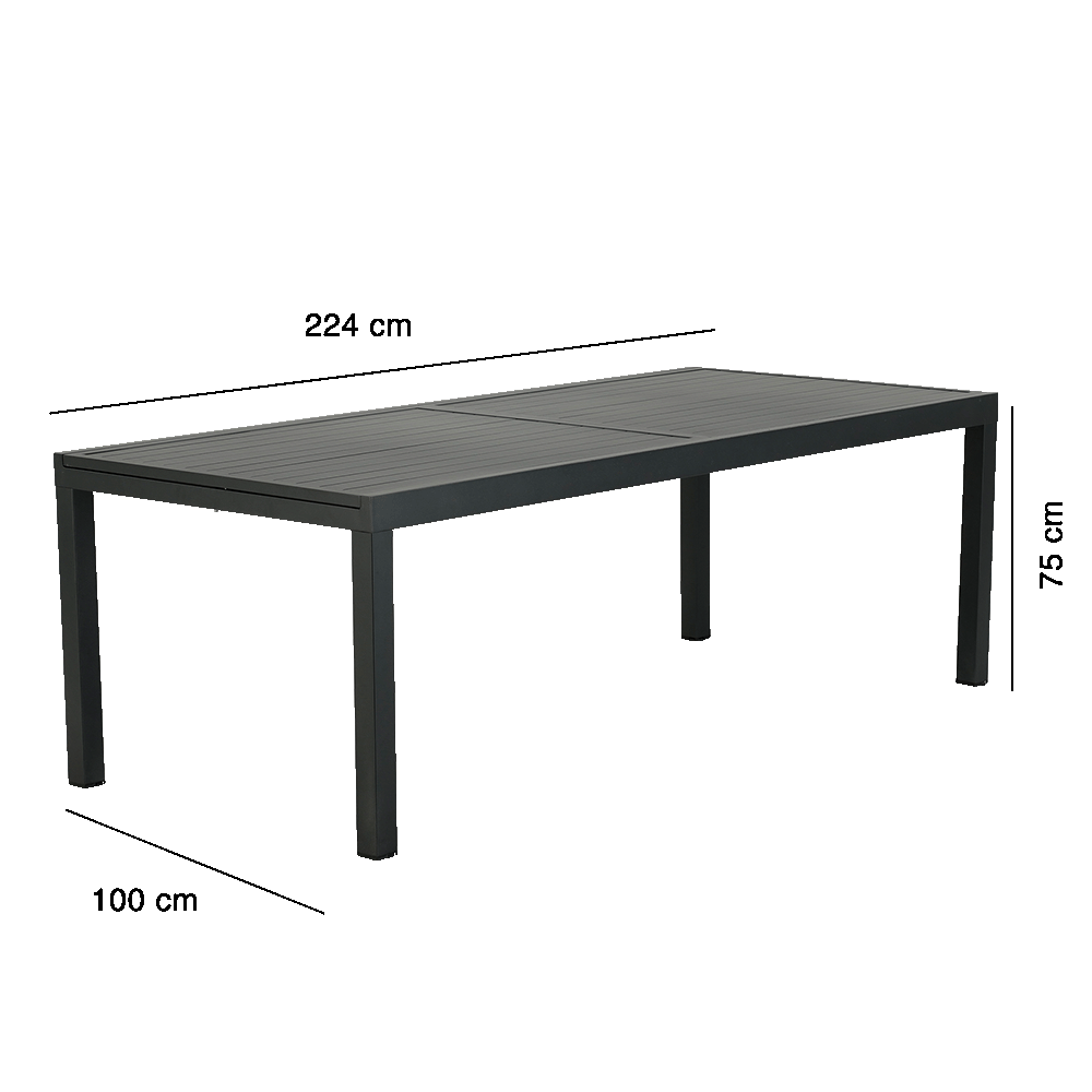 Dining table extendable aluminium Athena