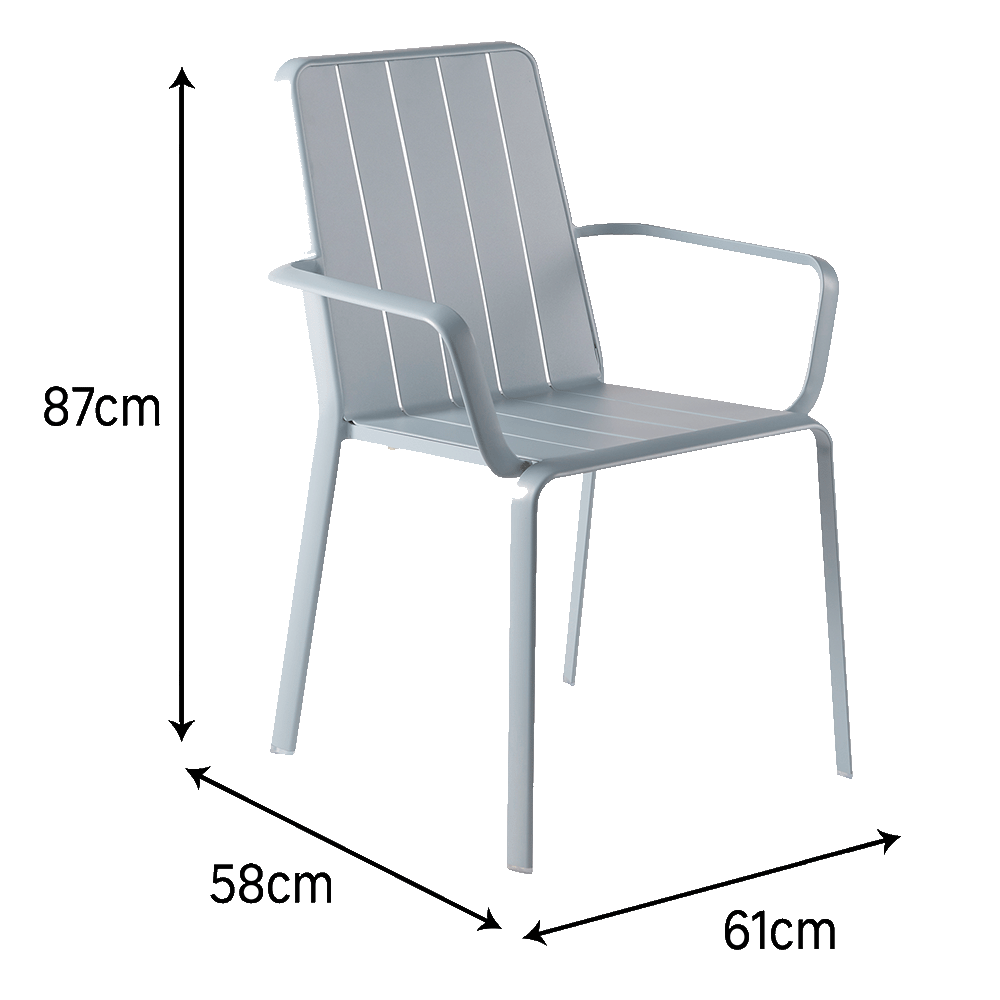 Dining armchair aluminum Idaho